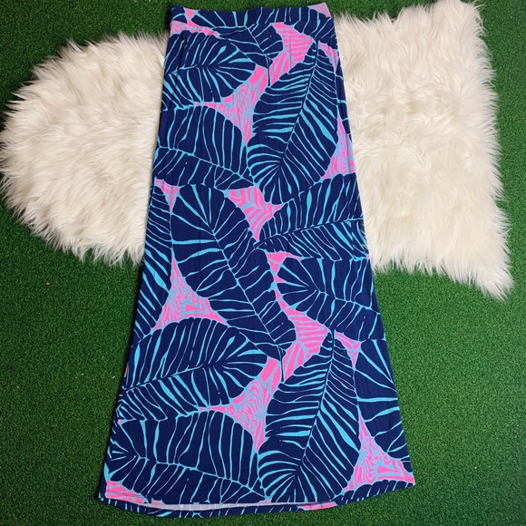 Lilly Pulitzer Maxi Skirt Palm Leaf Zebra Print - Picture 3 of 8